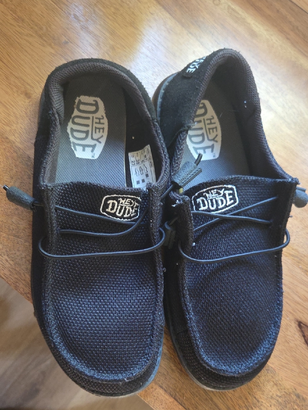 Hey Dude Men’s Black Canvas Slip-On Loafers